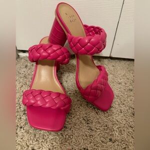 Women’s A New Day Pink Braided Heels